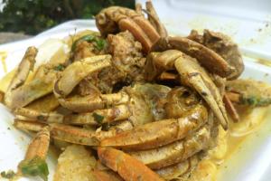 Tobago Harvest Food plate on table